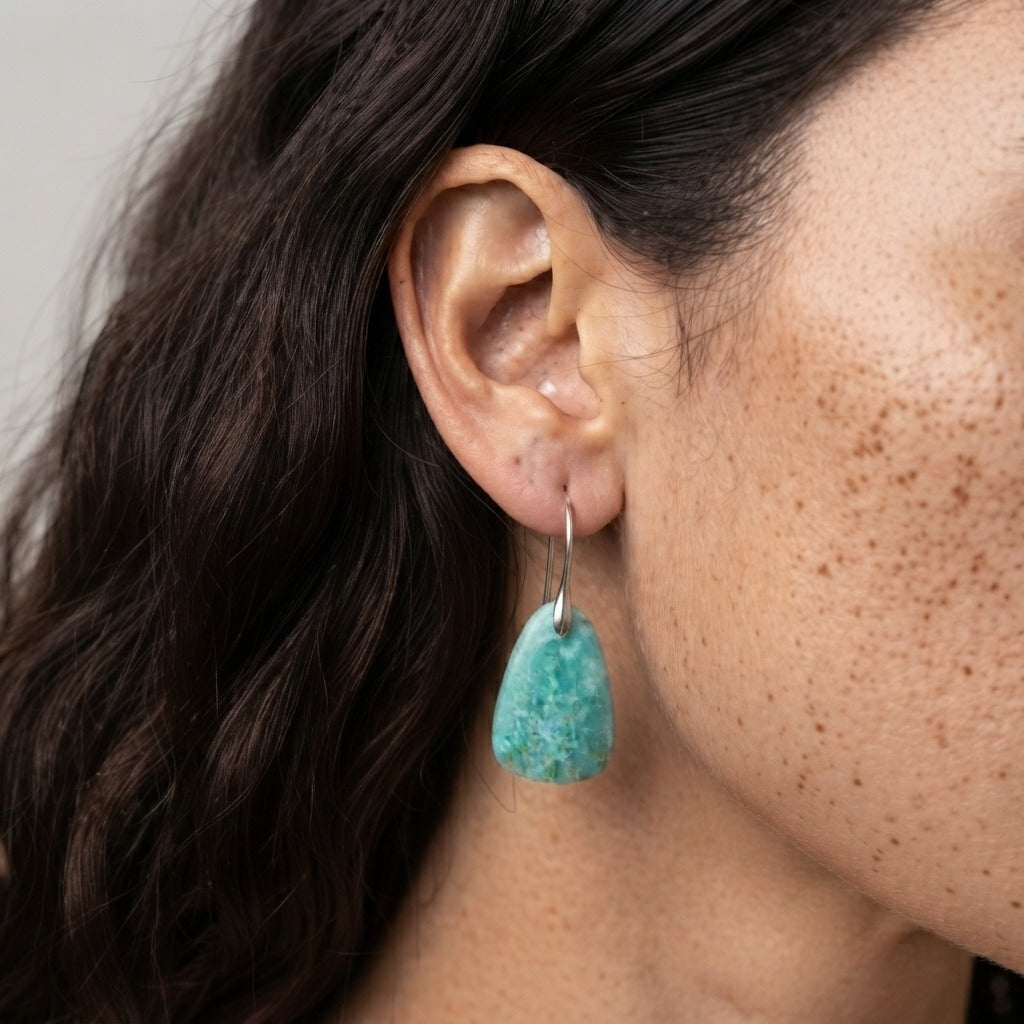 Women's Freeform Natural Stone Drop Earrings