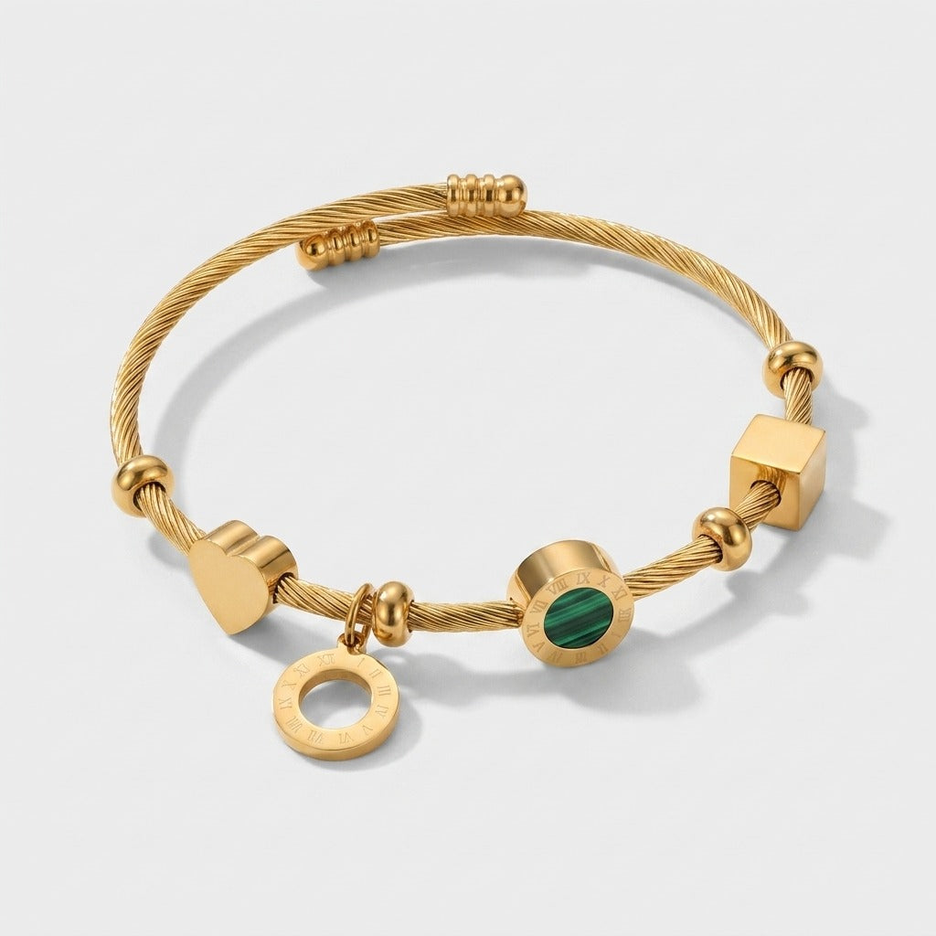 Women's Green Stone Bracelet