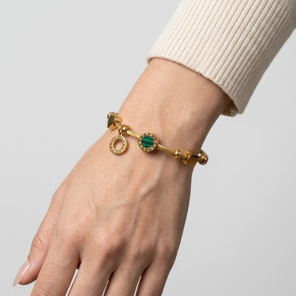 Women's Green Stone Bracelet
