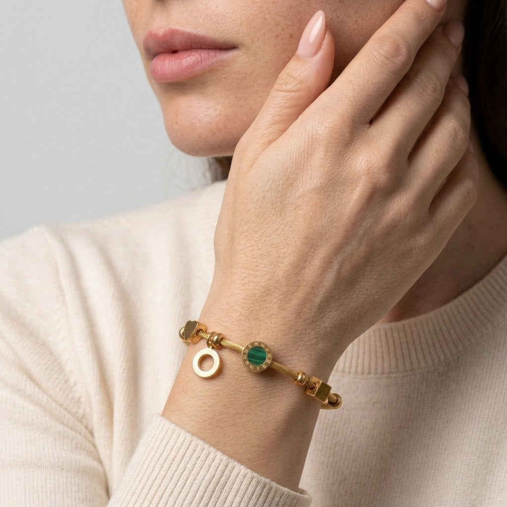 Women's Green Stone Bracelet
