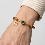 Women's Green Stone Bracelet