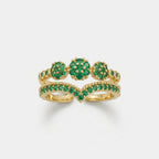Women's Green Stone Cluster Ring