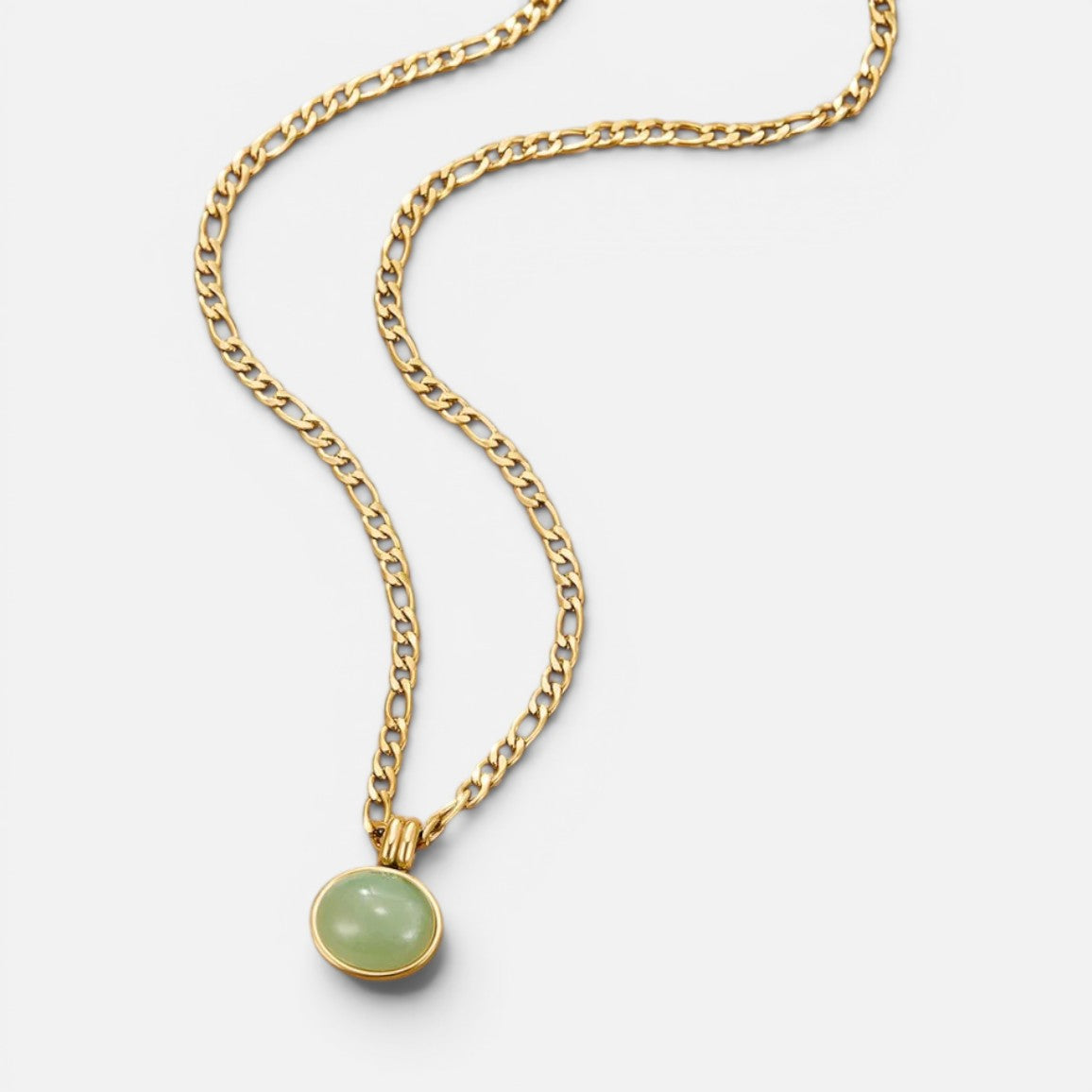 Women's Green Stone Pendant Necklace