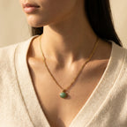 Women's Green Stone Pendant Necklace