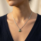 Women's Green Stone Pendant Necklace