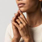 Women's Green Stone Solitaire Ring