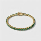 Women's Green Stone Tennis Bracelet