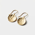 Women's Hammered Disc Drop Earrings