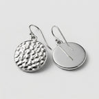 Women's Hammered Disc Drop Earrings