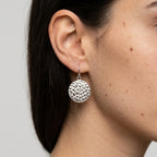 Women's Hammered Disc Drop Earrings