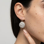 Women's Hammered Disc Drop Earrings