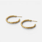 Women's Hammered Hoop Earrings