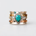 Women's Hammered Natural Stone Ring