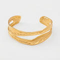 Women's Hammered Open Cuff Bangle