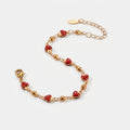 Women's Heart Bead Station Bracelet