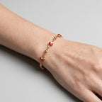 Women's Heart Bead Station Bracelet