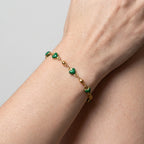 Women's Heart Bead Station Bracelet
