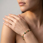 Women's Heart Bead Station Bracelet
