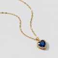 Women's Heart Blue Stone Necklace