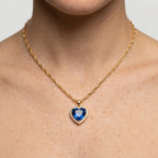 Women's Heart Blue Stone Necklace