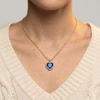 Women's Heart Blue Stone Necklace