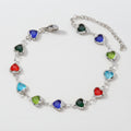 Women's Heart Charm Station Bracelet