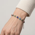 Women's Heart Charm Station Bracelet