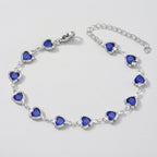 Women's Heart Charm Station Bracelet