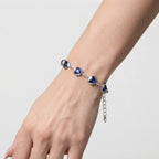 Women's Heart Charm Station Bracelet