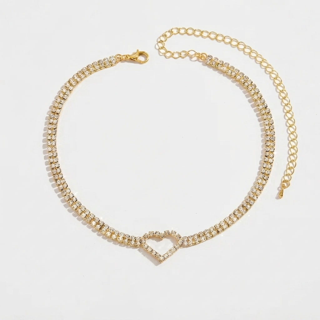 Women's Heart Crystal Choker