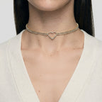 Women's Heart Crystal Choker