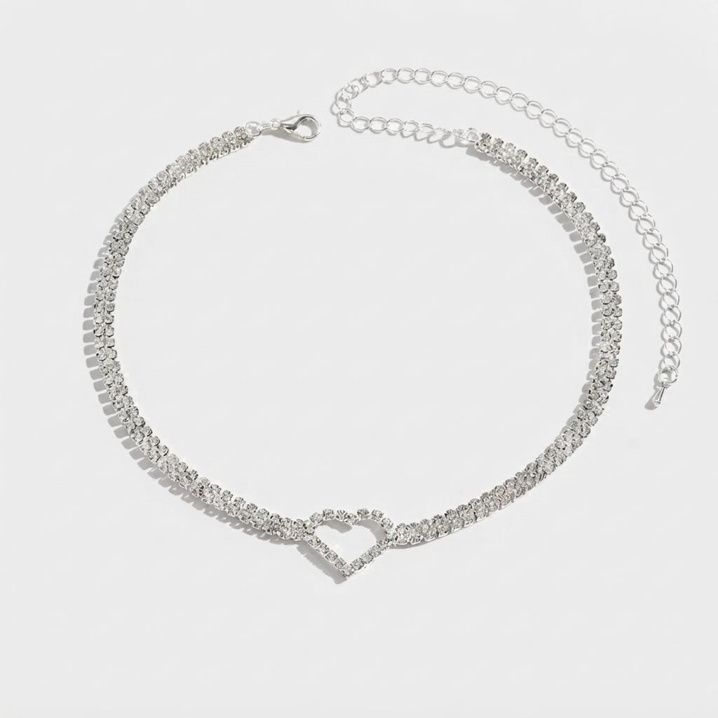 Women's Heart Crystal Choker