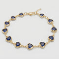 Women's Heart Crystal Station Bracelet