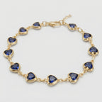 Women's Heart Crystal Station Bracelet