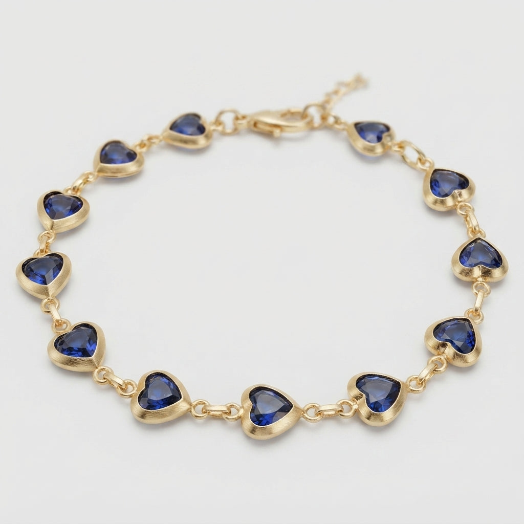 Women's Heart Crystal Station Bracelet