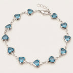 Women's Heart Crystal Station Bracelet