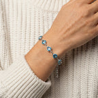Women's Heart Crystal Station Bracelet