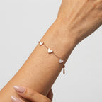 Women's Heart Enamel Station Bracelet