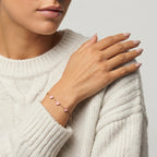 Women's Heart Enamel Station Bracelet