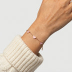 Women's Heart Enamel Station Bracelet