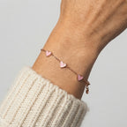 Women's Heart Enamel Station Bracelet