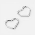 Women's Heart Hoop Earrings
