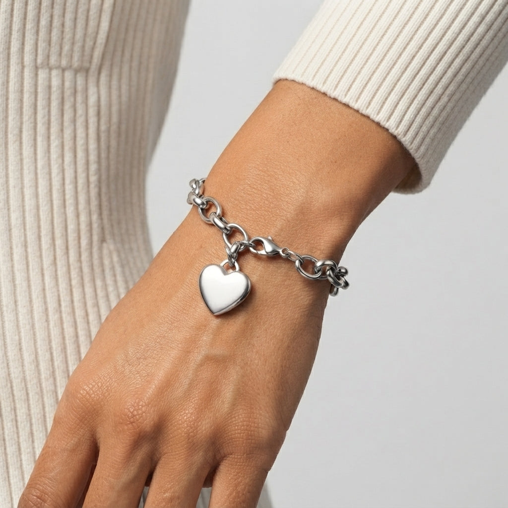 Women's Heart Link Bracelet