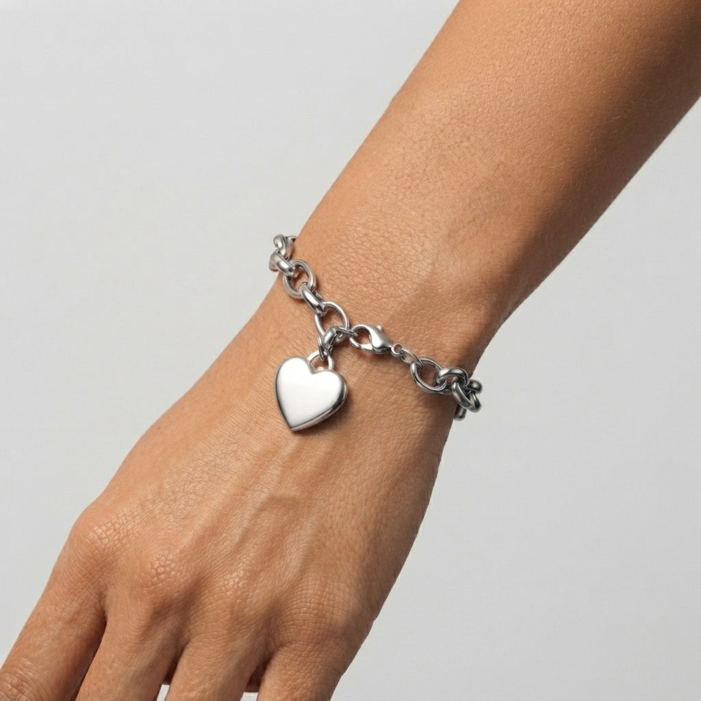 Women's Heart Link Bracelet