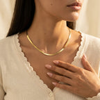 Women's Herringbone Chain Necklace