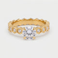 Women's Honeycomb Crystal Solitaire Ring