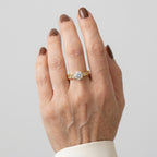 Women's Honeycomb Crystal Solitaire Ring