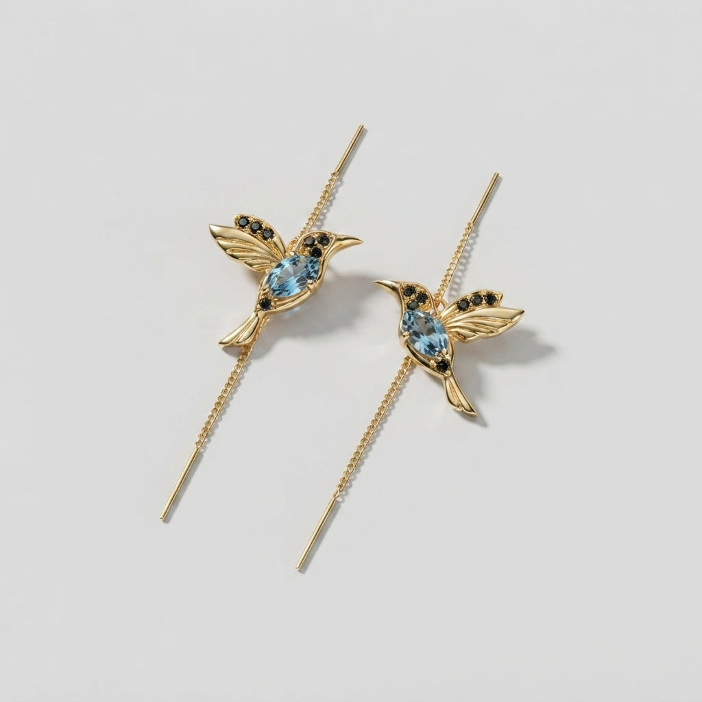 Women's Hummingbird Drop Earrings