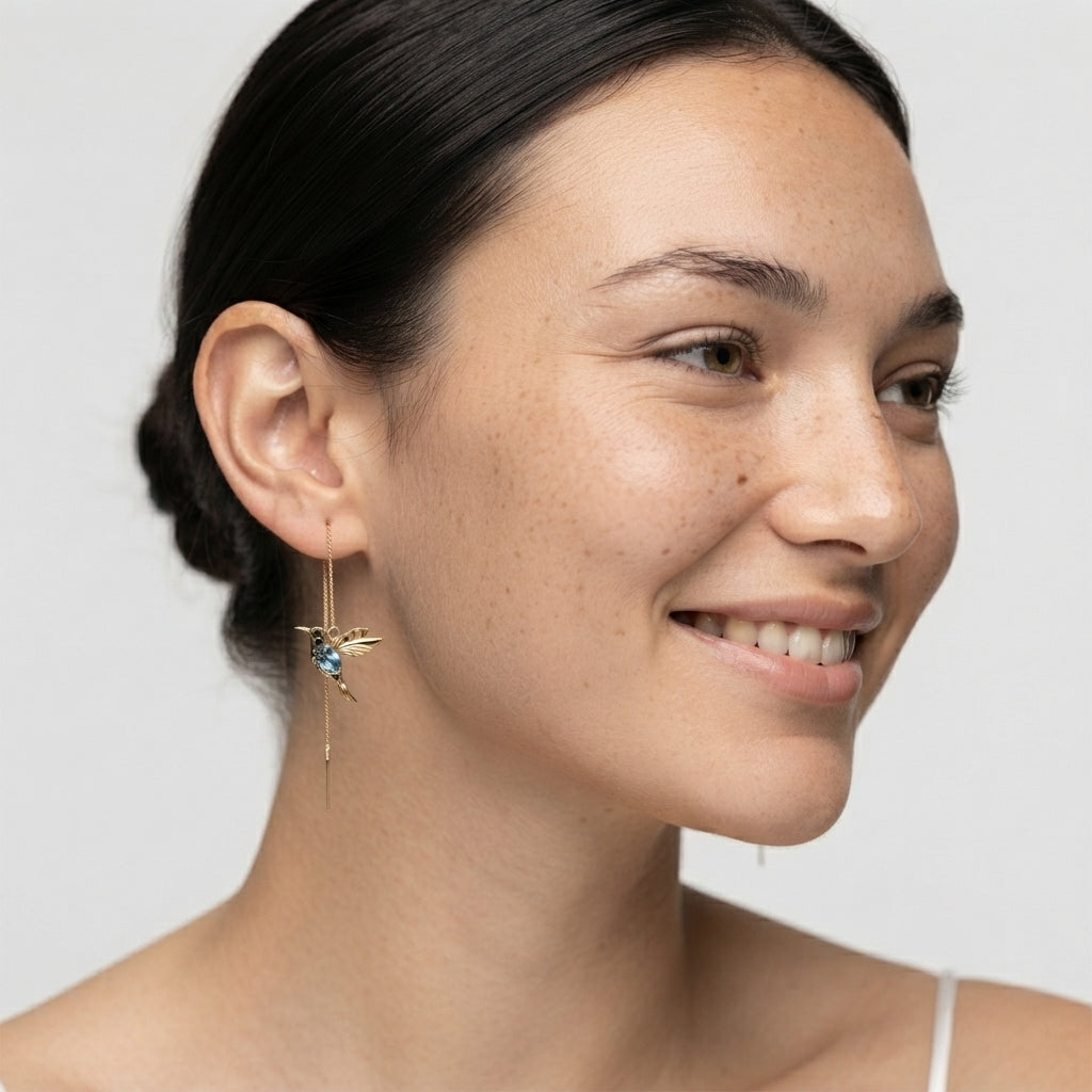 Women's Hummingbird Drop Earrings