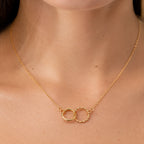 Women's Interlocked Twisted Ring Necklace